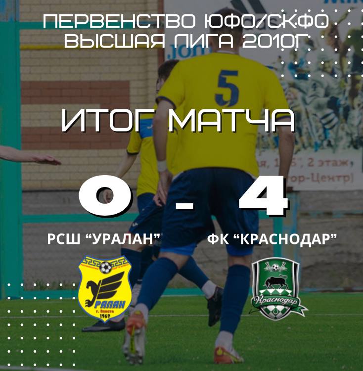 Матчи Первенства ЮФО/СКФО команды 2010 / 2009 г.р.